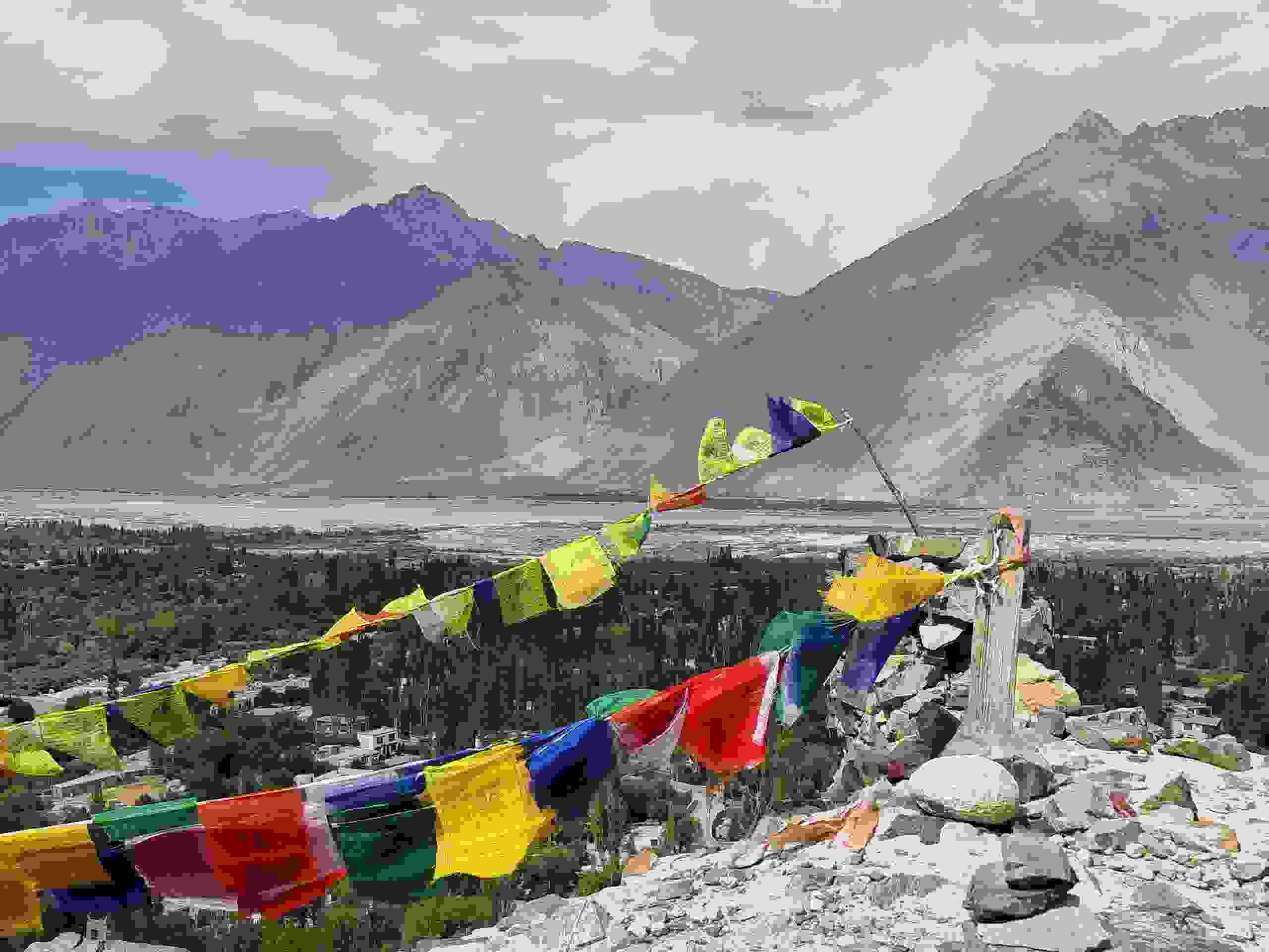 Blick von der Hundar Gompa ins Nubra Valley
