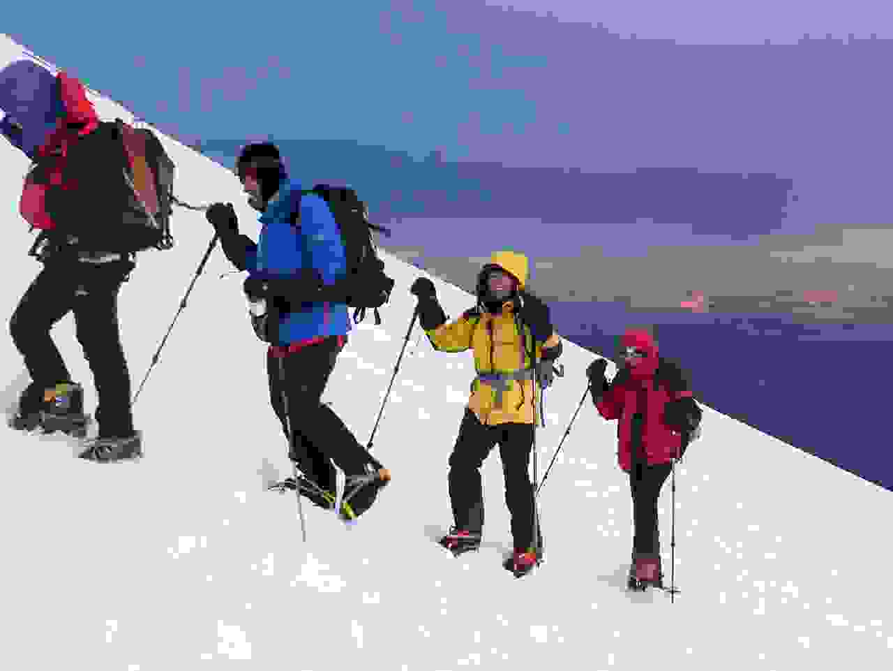 im Aufstieg zum Parinacota