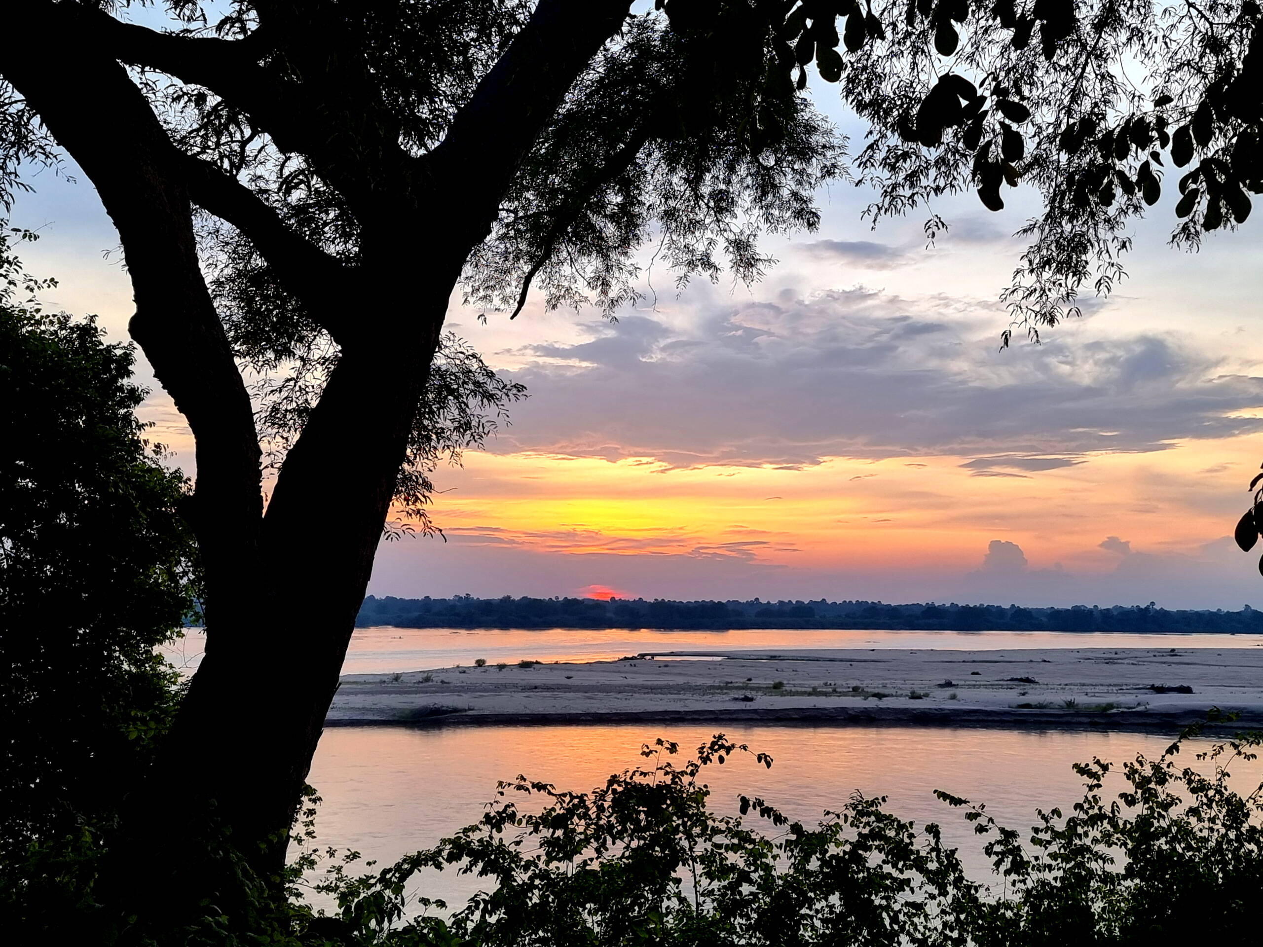 Sonnenuntergang vor unserem Buschcamp