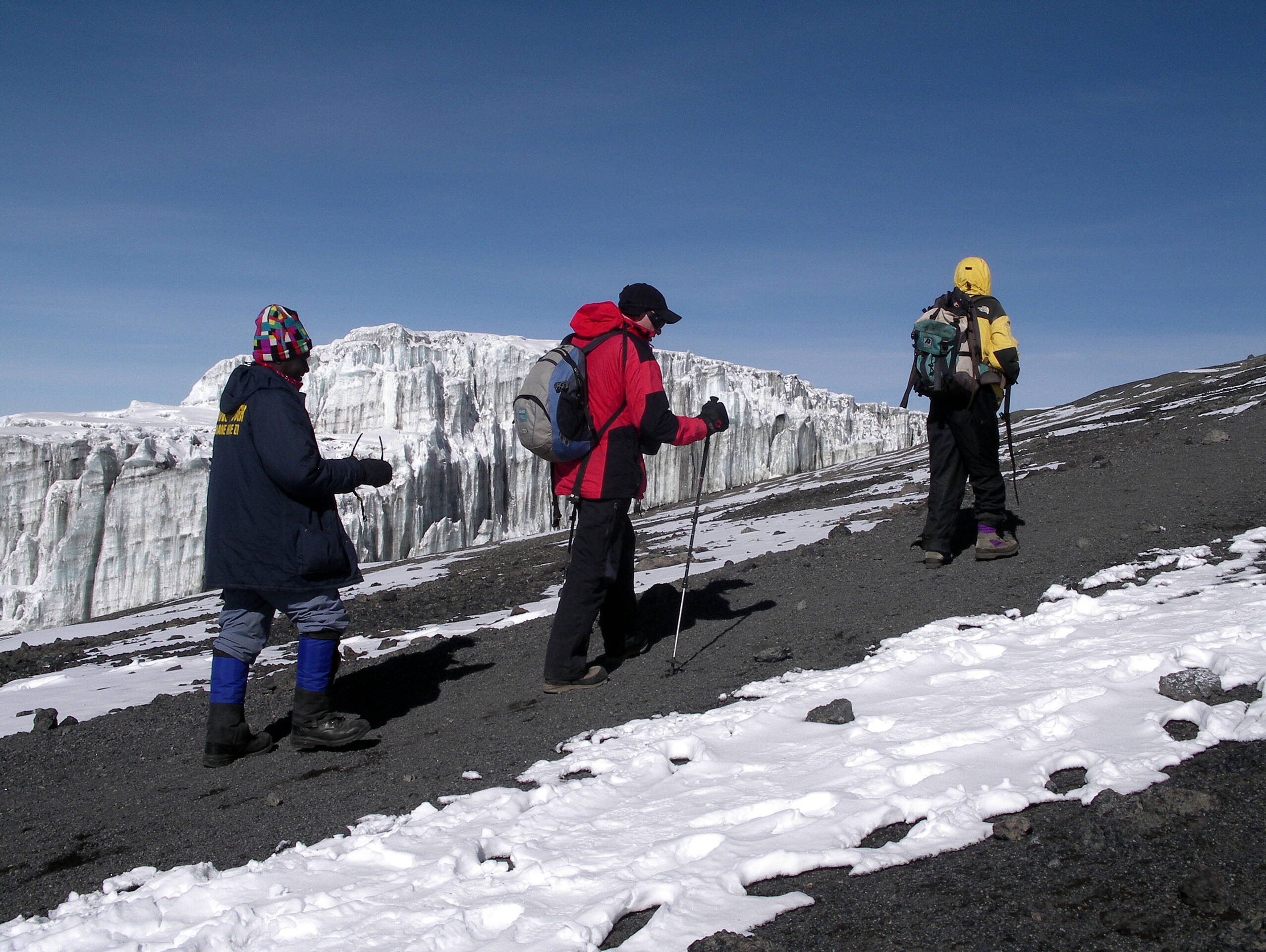 Kurz vor dem Uhuru Peak (5895 m), dem Dach Afrika's