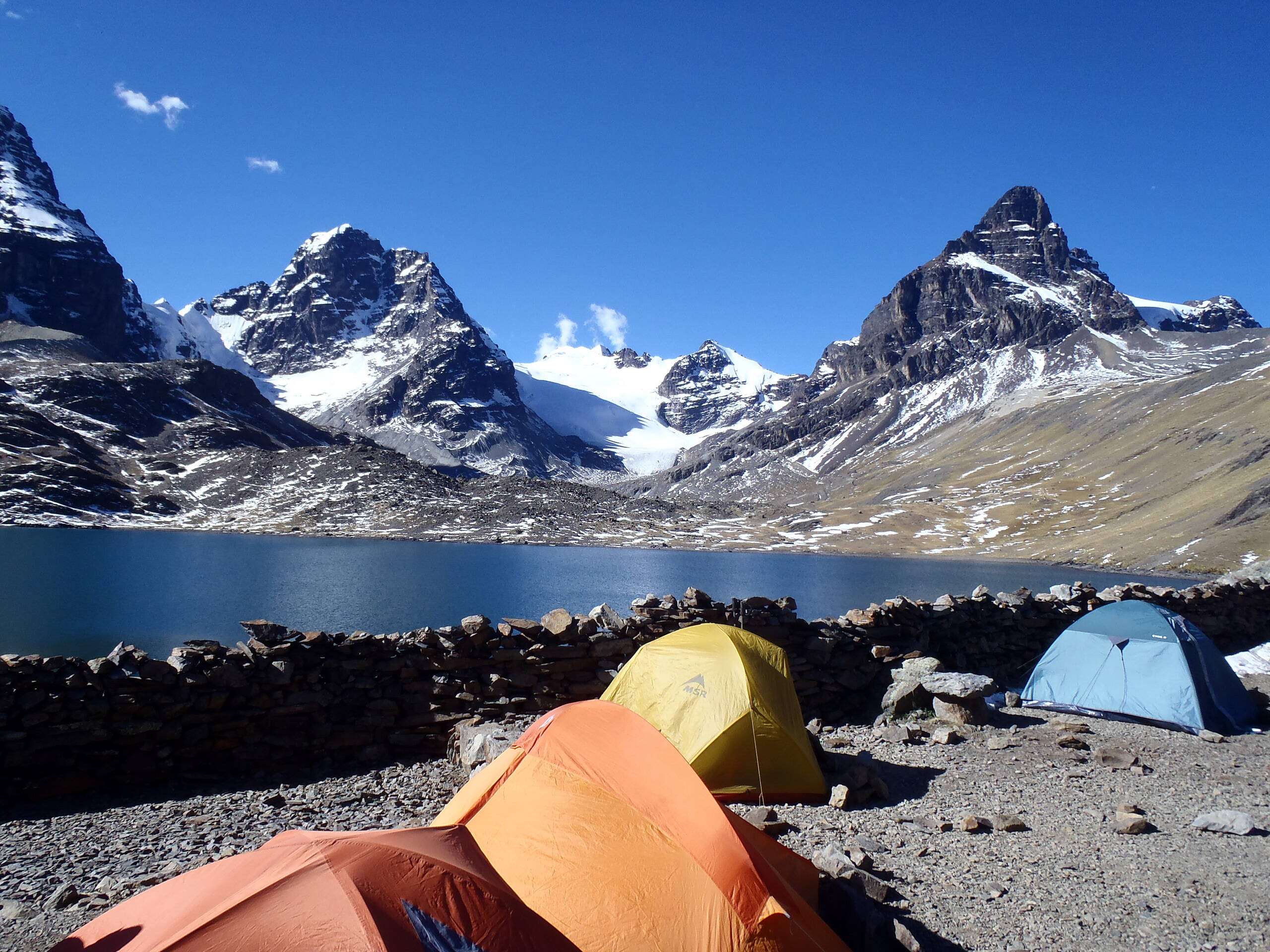 Zeltcamp Laguna Char Kiota (4660 m), Cordillera Real