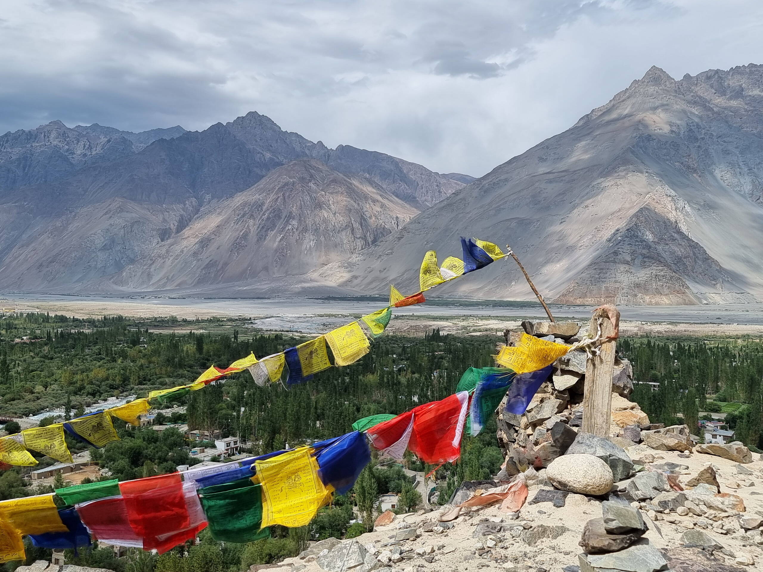 Blick von der Hundar Gompa ins Nubra Valley