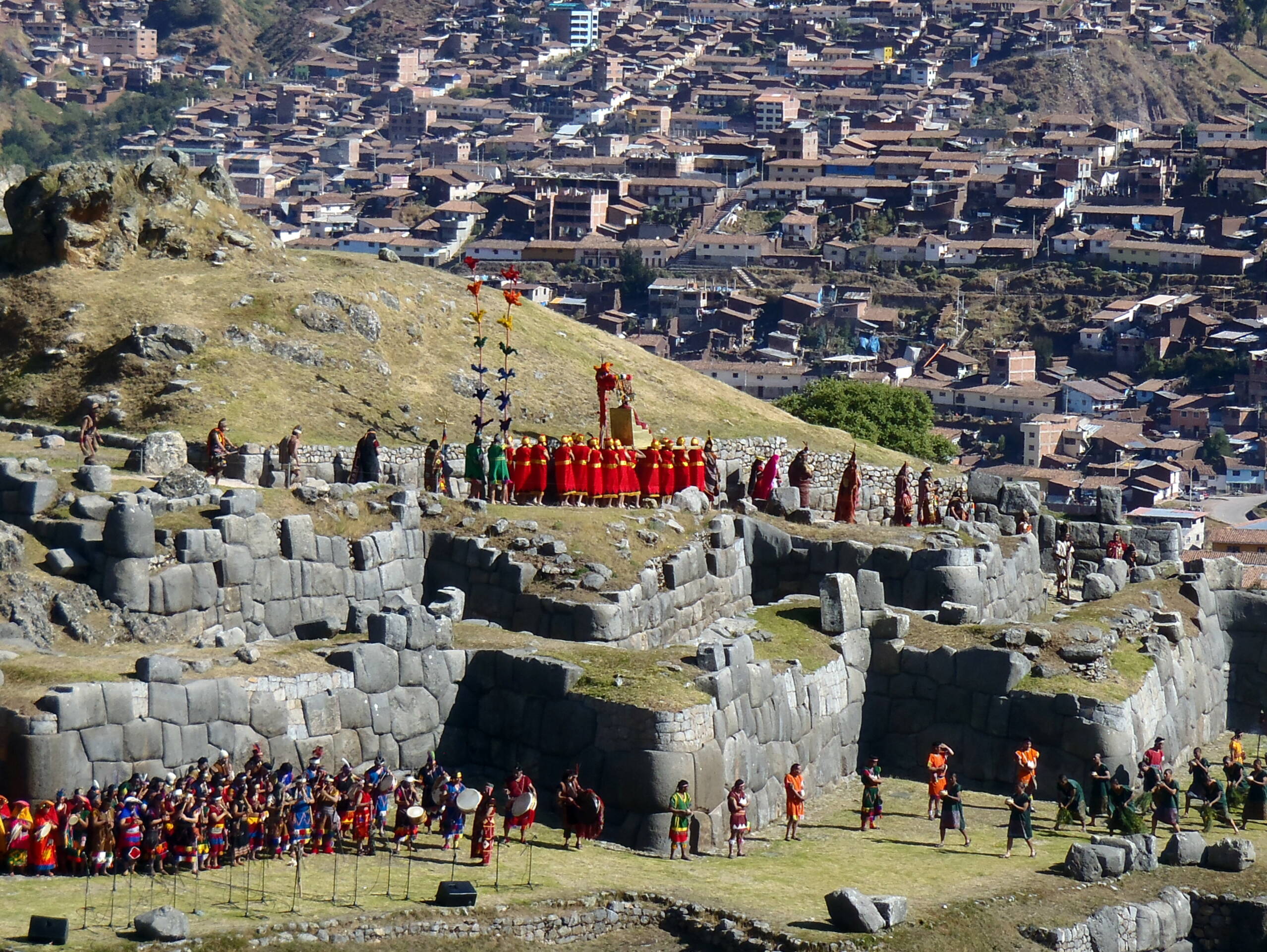 Zeremonien auf den Inkaruinen von Sacsaywaman, Cusco