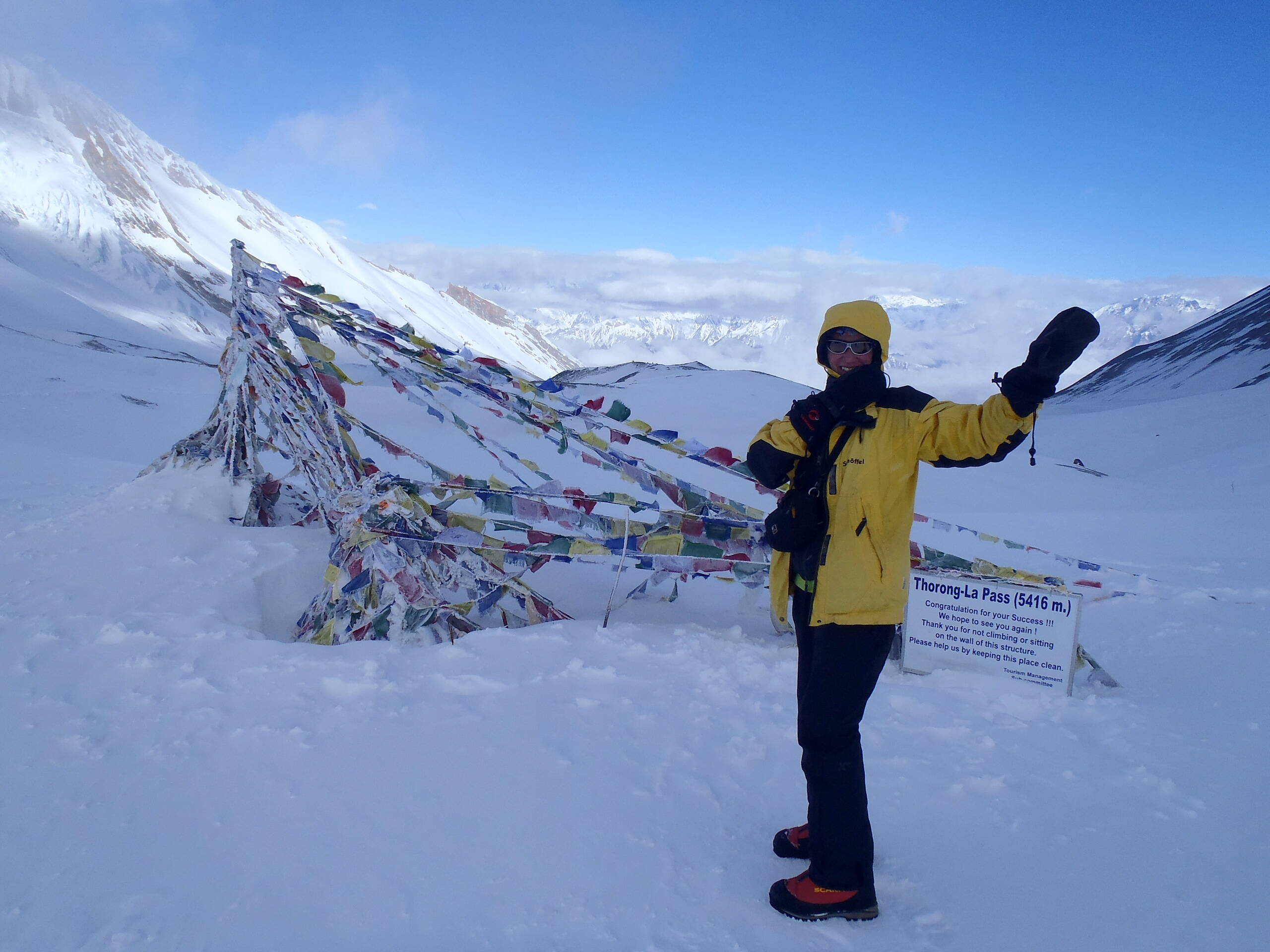 auf dem Thorong La (5416 m), Annapurna Trek