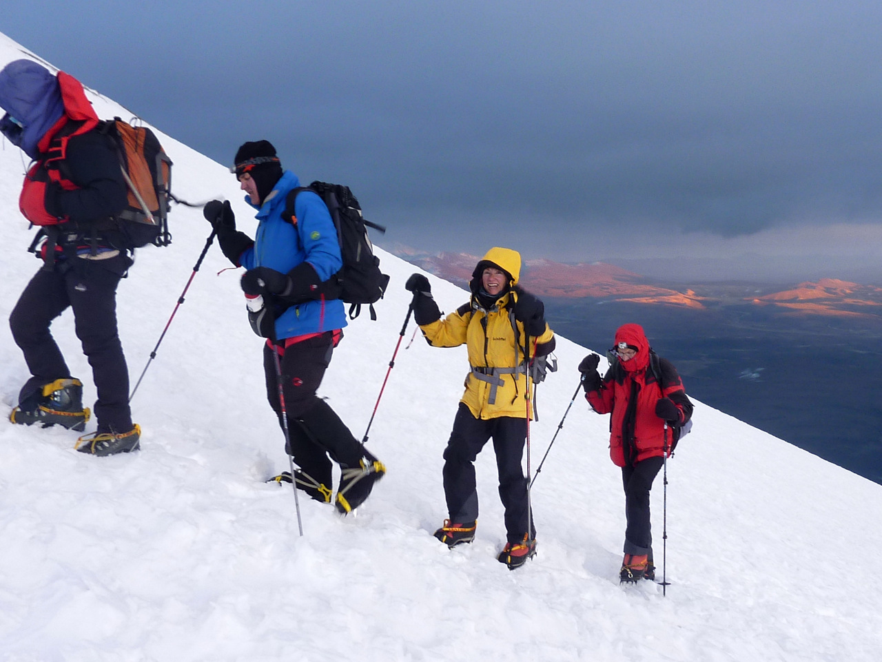 im Aufstieg zum Parinacota